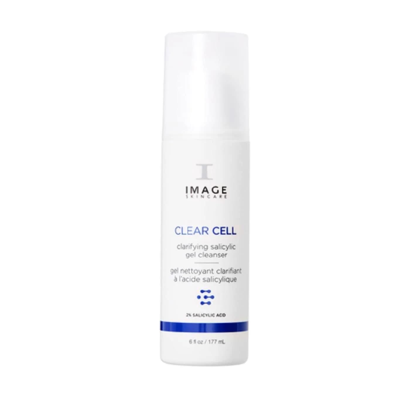 IMAGE Skincare CLEAR CELL Salicylic Gel Cleanser 6 fl oz | Gently exfoliates excess oil, shine & impurities for healthy skin - main product image