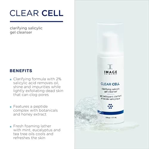 IMAGE Skincare CLEAR CELL Salicylic Gel Cleanser 6 fl oz | Gently exfoliates excess oil, shine & impurities for healthy skin thumbnail 2