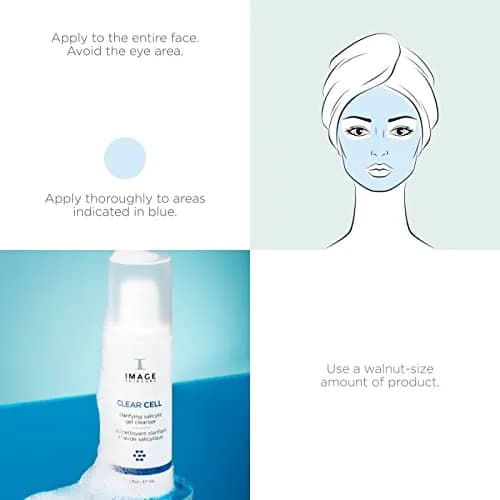 IMAGE Skincare CLEAR CELL Salicylic Gel Cleanser 6 fl oz | Gently exfoliates excess oil, shine & impurities for healthy skin thumbnail 3