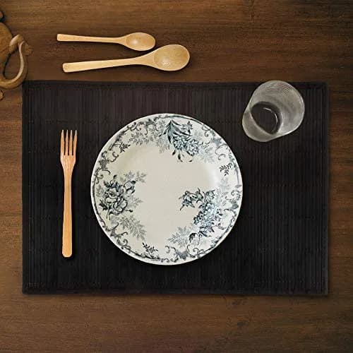 BambooMN Bamboo Placemat - 18" x 13" | Reversible, Natural Bamboo, 4 pcs thumbnail 5