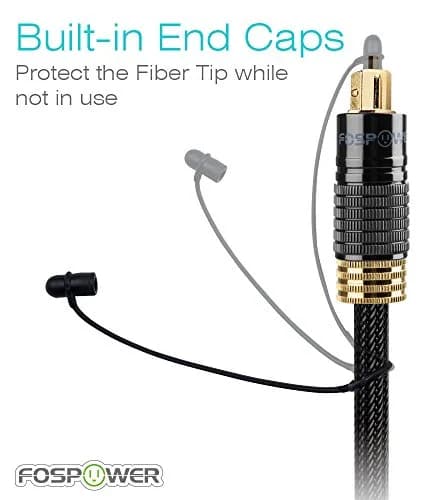 FosPower 24K Gold Plated Toslink Digital Fiber Optical Audio Cable 0.91 m (3 FT) | High Speed S/PDIF Cable for Home Theater, Soundbar, TV thumbnail 6