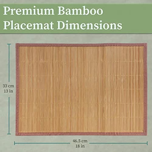 BambooMN Bamboo Placemat 18" x 13" Brown | Reversible & Eco-Friendly (70-120 chars) thumbnail 4
