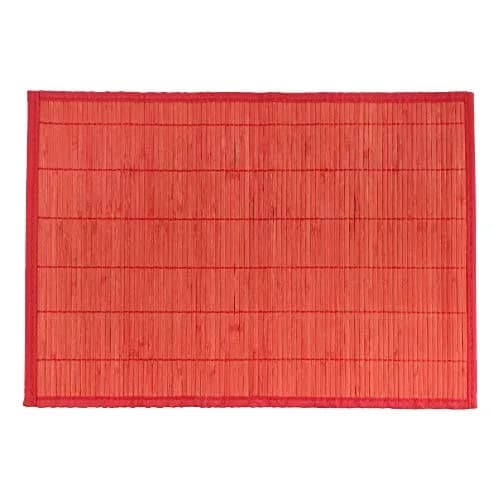 BambooMN Bamboo Placemat - 18" x 13" | Red, 6 pcs | Reversible & Eco-Friendly thumbnail 2