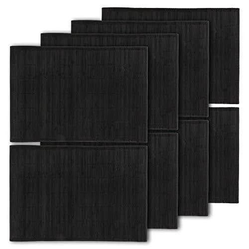 BambooMN Bamboo Placemat 18" x 13" | Reversible, Natural Bamboo, 8 pcs thumbnail 1