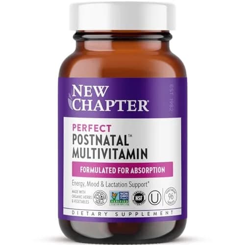New Chapter Perfect Postnatal Multivitamin 96 Count | Supports Lactation & Energy thumbnail 1
