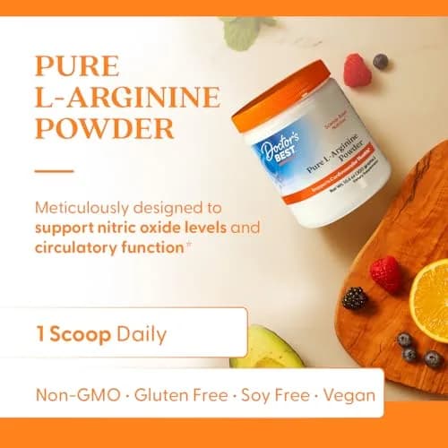 Doctor's BEST Pure L-Arginine Powder 300g (10.6 oz) thumbnail 2