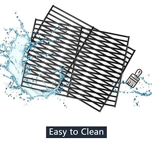 Hongso 16 5/8" x 24 1/2" Porcelain Steel Grill Grates (2-Pack) | Fits Charbroil, Thermos, Kenmore Grills thumbnail 4