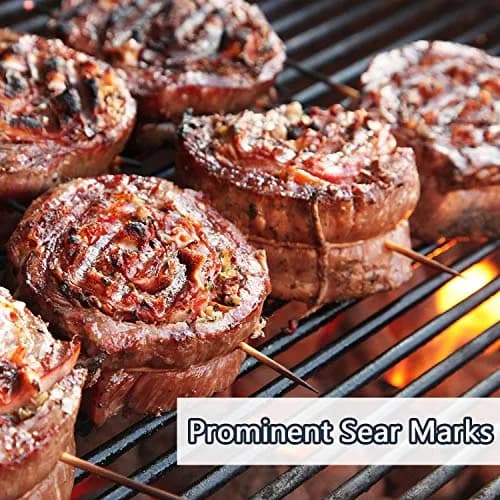 Hongso 16 5/8" x 24 1/2" Porcelain Steel Grill Grates (2-Pack) | Fits Charbroil, Thermos, Kenmore Grills thumbnail 8