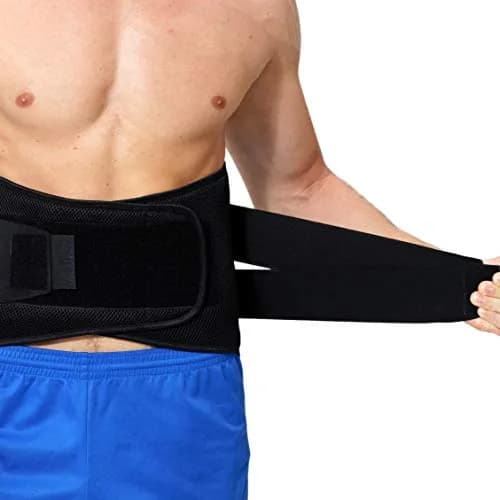 NeoTech Care Adjustable Compression Back Brace Lumbar Support Belt, Black, Size XXL thumbnail 6