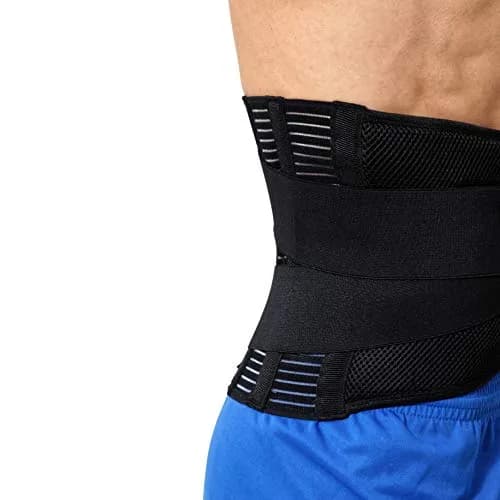 NeoTech Care Adjustable Compression Back Brace Lumbar Support Belt, Black, Size XXL thumbnail 9