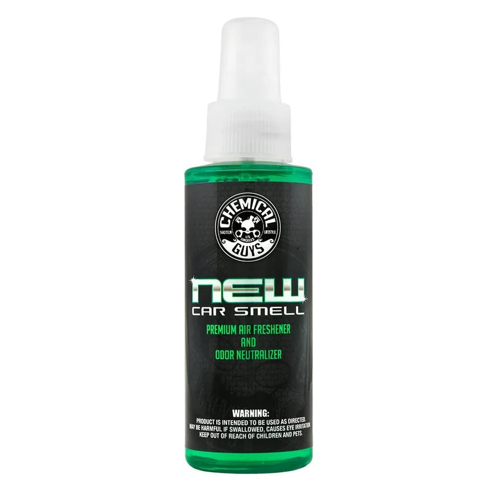 Chemical Guys New Car Smell Air Freshener & Odor Neutralizer 4 oz (120 ml) Bottles | 3 Pack — Multicolor