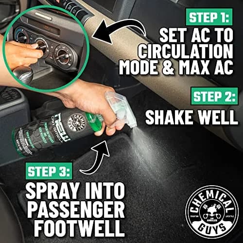 Chemical Guys New Car Smell Air Freshener & Odor Neutralizer Spray 118ml (4 Fl Oz) | Long-Lasting Scent & Odor Elimination thumbnail 2