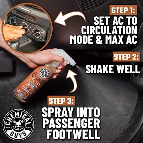 Chemical Guys New Car & Leather Scent Air Freshener Sample Kit 2 x 4 Fl Oz (8 Fl Oz Total) | Odor Eliminating Spray for Automotive Interiors thumbnail 4