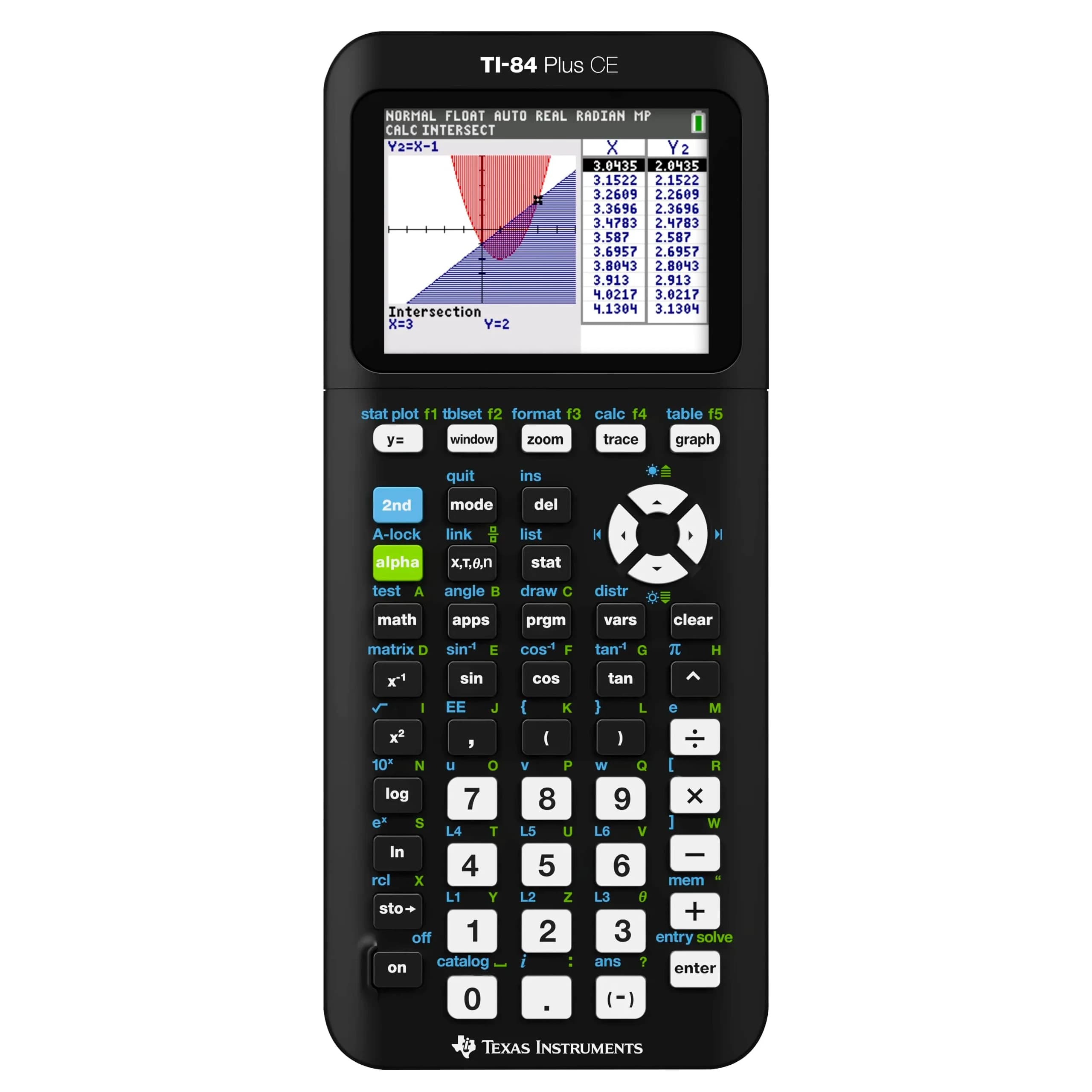 Texas Instruments TI-84 Plus CE Graphing Calculator, Mint, 19.1cm (7.57in) | CE Certified — Black