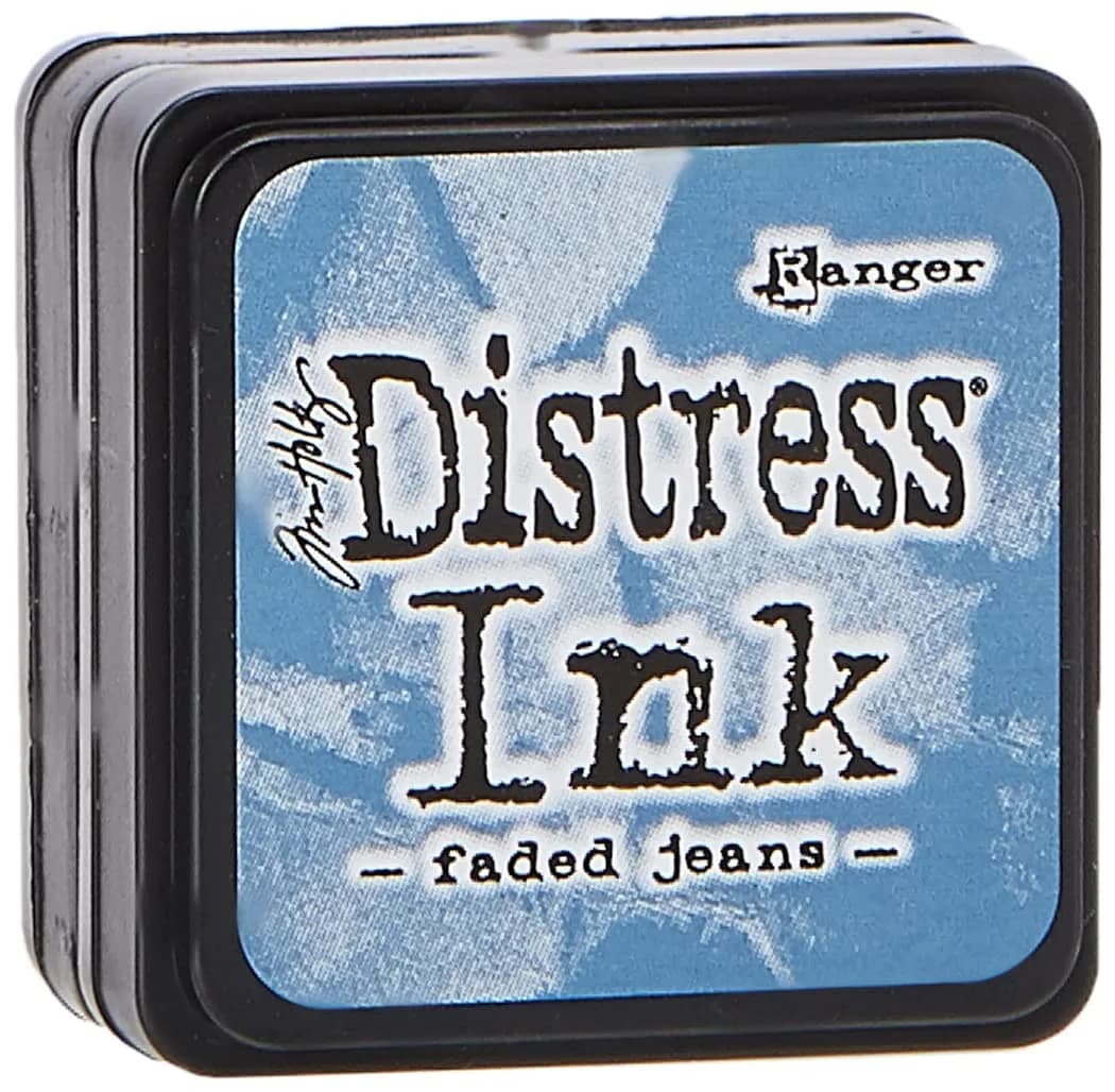 Ranger Tim Holtz Distress Mini Ink Pad, Old Paper | Acid-Free, USA Made, 1x1 Inch — Faded Jeans