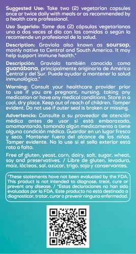 Bio Nutrition Graviola Soursop 60 Vegetarian Capsules Gluten Free Herbal Supplement | Supports Natural Wellness thumbnail 4