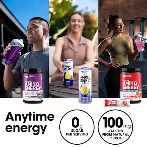 Optimum Nutrition Amino Energy Powder Fruit Fusion 9.5 oz (270 g) | Energy & Focus Blend thumbnail 7