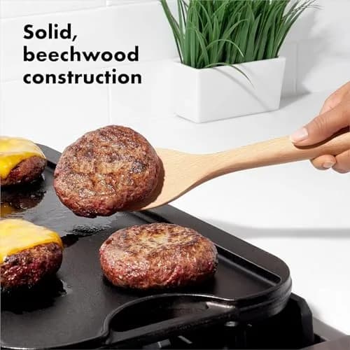 OXO Good Grips 3-Piece Wooden Turner Set | FSC-Certified Beechwood for Non-Stick Cookware thumbnail 2