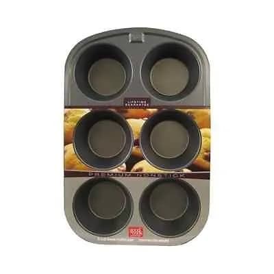 GoodCook Everyday Nonstick Steel Jumbo Texas Muffin Pan, 6-Cup Jumbo (Pack of 12) | Oven Safe & Dishwasher Safe thumbnail 2