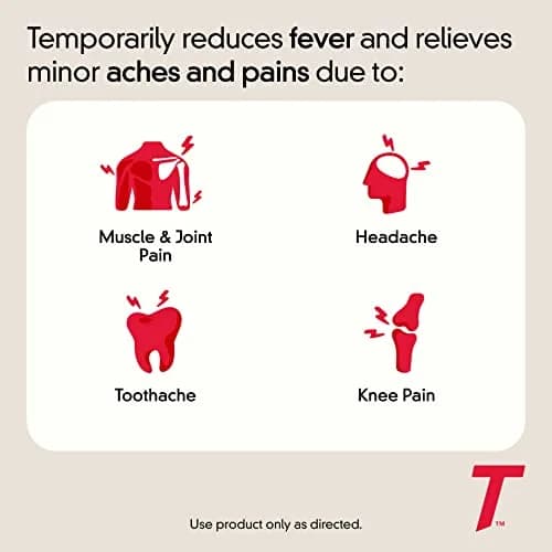 Tylenol Extra Strength Caplets 500 mg Acetaminophen 10 Count | Fast-Acting Pain Relief & Fever Reduction thumbnail 2