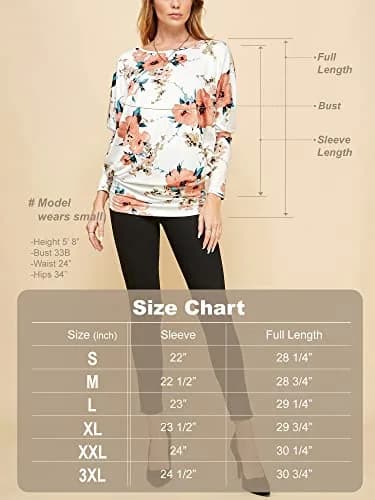 Lock and Love Women's Casual Flowy Batwing Dolman Top 95% Rayon, XXL | Soft & Comfortable Loose Fit Pullover thumbnail 7
