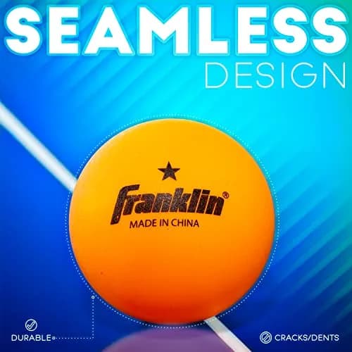 Franklin Sports Orange 40mm Table Tennis Balls (6 Pack) | Official Size & Weight, High Visibility thumbnail 2