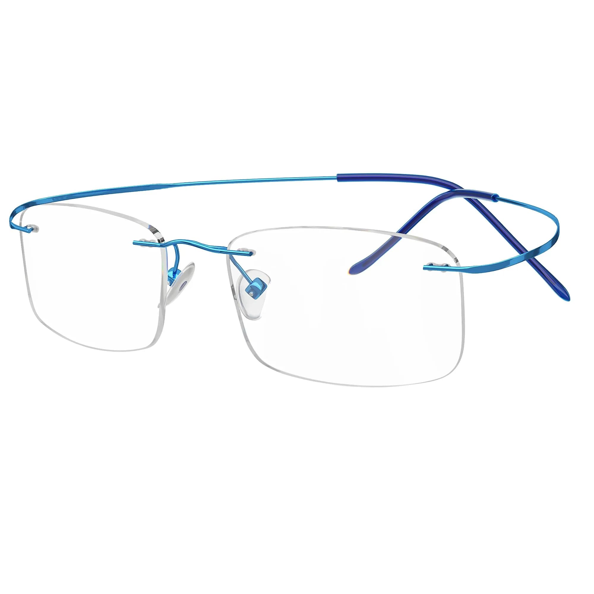 Eyekepper 0.0x Reading Eyeglasses for Men, Oversized Glasses Women, Black | Ultra-Clear Magnified Lenses for Daily Use — 1pc-51mm-blue