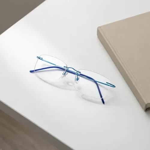 Eyekepper 1.75 Reading Glasses for Men and Women | Blue Rimless Magnifiers with 1.75 Diopters thumbnail 7