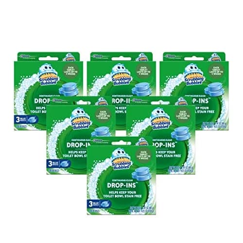 Scrubbing Bubbles Continuous Clean Toilet Drop-Ins 18 Tablets | Septic-Safe Tank Tablets for Stain & Smell Protection thumbnail 1
