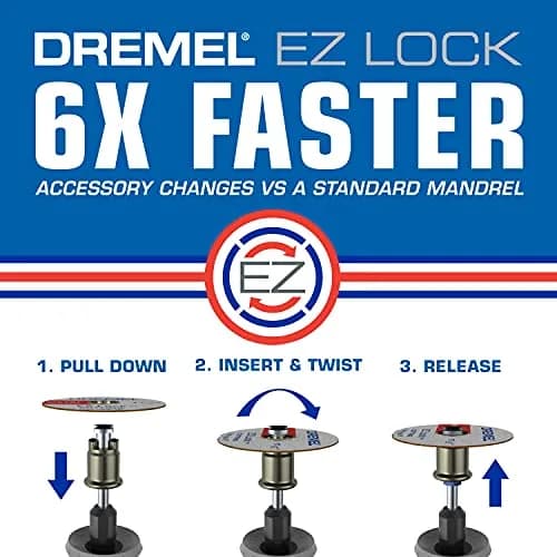 Dremel EZ725 70-Piece All-Purpose Rotary Tool Accessory Set With Storage Kit | Cutting, Polishing, Cleaning, Sanding thumbnail 6