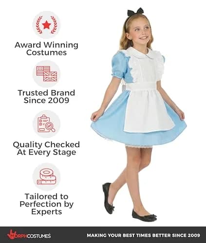 fun shack Alice In Wonderland Costume Kids, XL | Classic Storybook Character Look thumbnail 5