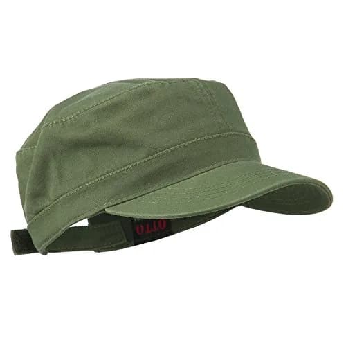 OTTO Garment Washed Adjustable Army Cap - Olive Green, 15cm (5.9in) Brim | Solid Pattern Baseball Cap for Men thumbnail 4