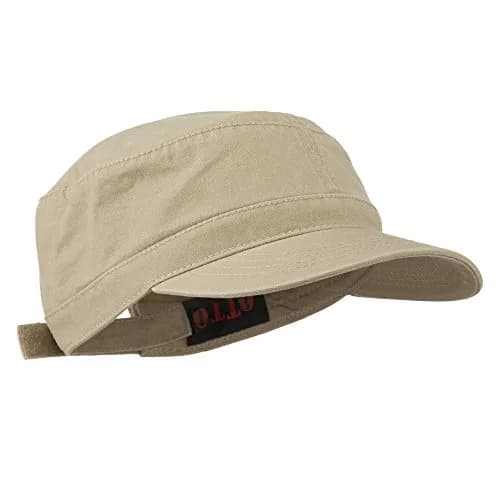 OTTO Garment Washed Adjustable Army Cap Khaki 27.1 cm (10.6 in) | Lightweight Cotton for Outdoor Use thumbnail 4