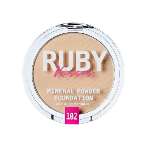 Ruby Kisses Mineral Pressed Powder Foundation Caramel 9.92 g (0.35 oz) | Natural Finish for Sensitive Skin thumbnail 1