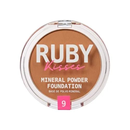 Ruby Kisses Mineral Pressed Powder Foundation Rich Beige 9.92 g (0.35 oz) | Natural Finish for Sensitive Skin thumbnail 1
