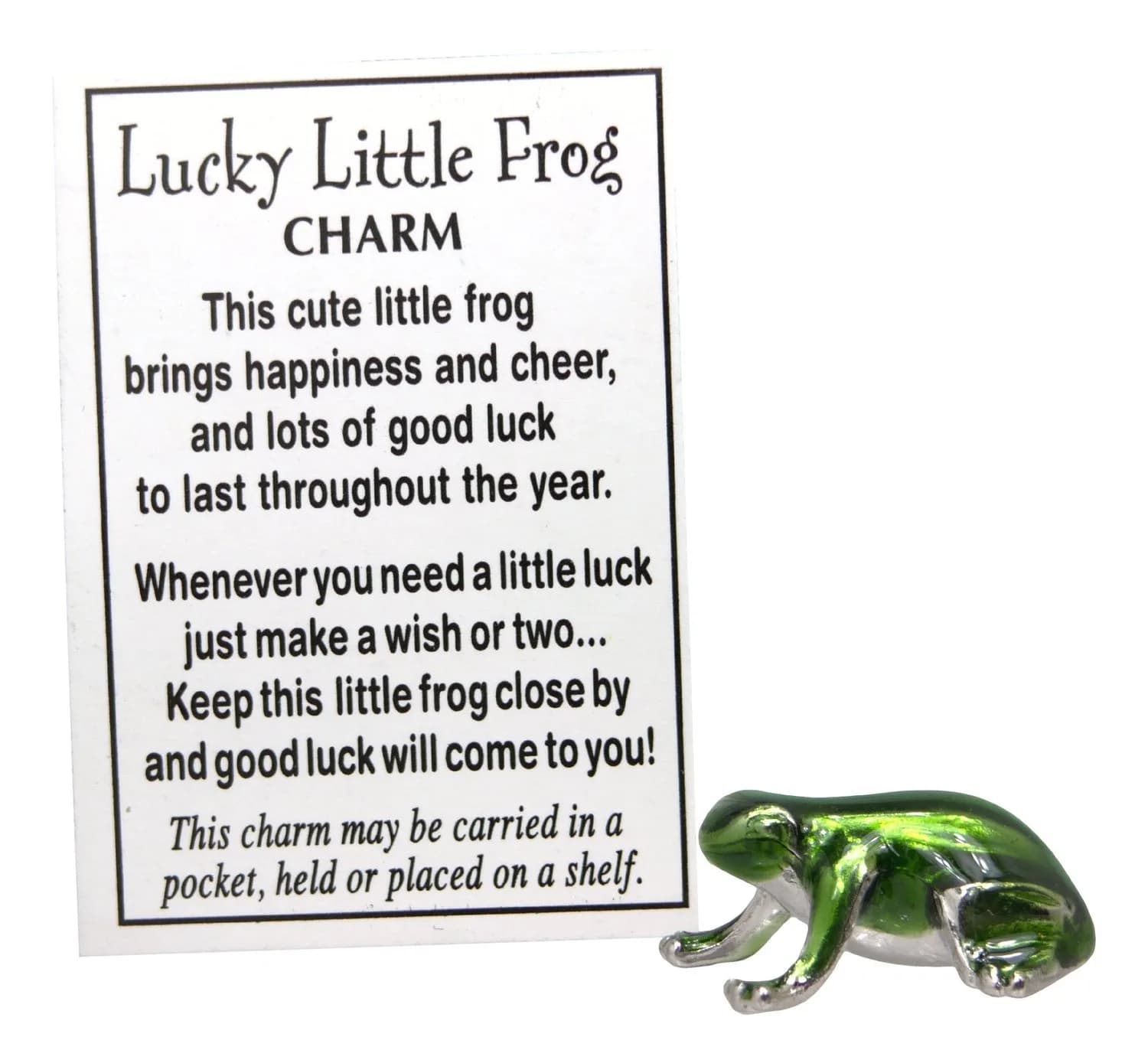 Ganz Lucky Little Frog Charm with Story Card! | Good Luck Frog Charm, Metal, 2.5cm, Unisex