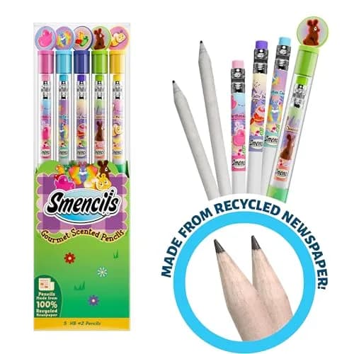 Scentco Spring Smencils HB #2 Scented Pencils 5 Count (12.7cm / 0.5 inch) | Fun & Engaging School Supplies thumbnail 3