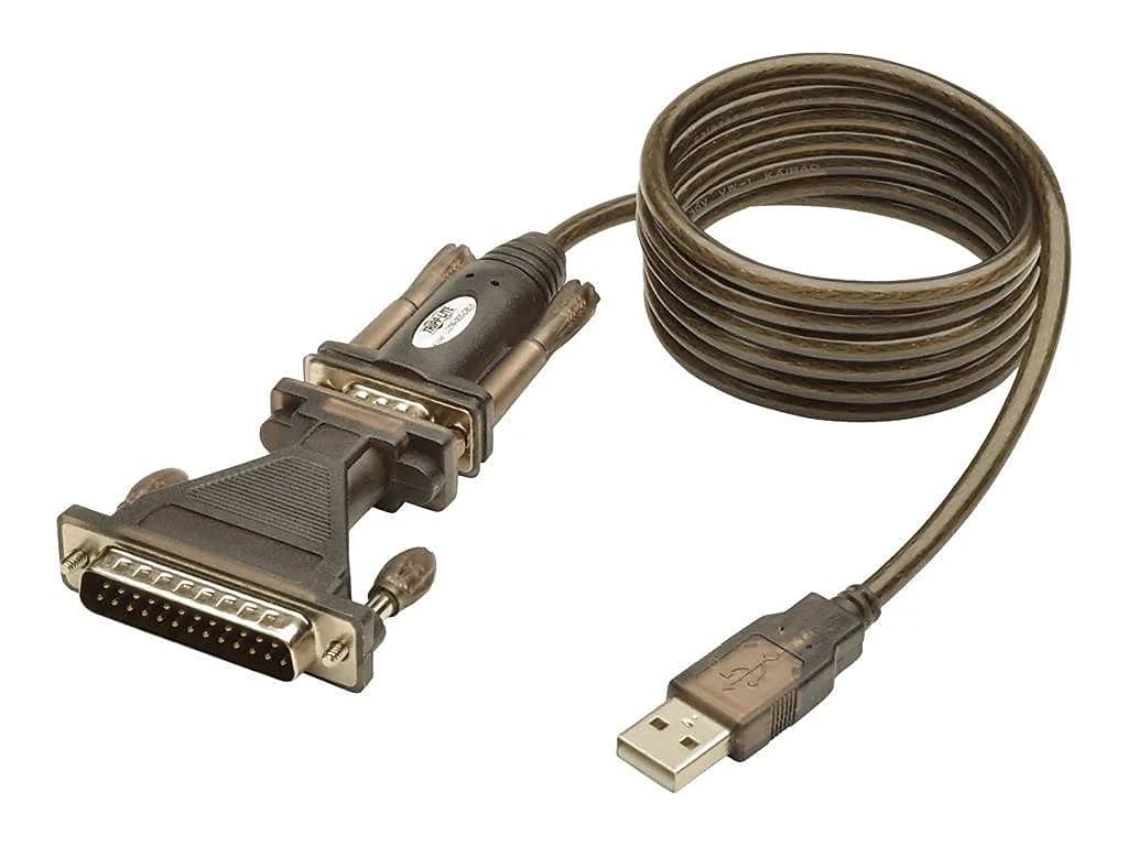 TRIPP LITE USB to RS232 Serial Adapter Cable with DB25 DB9 M/M Connectors, 5-Feet | Connect Legacy Devices to USB