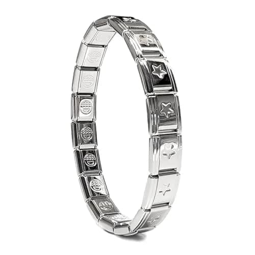 Dolceoro Star 9mm Italian Modular Charm Bracelet Starter 18 Links (16cm / 6.25in) thumbnail 1