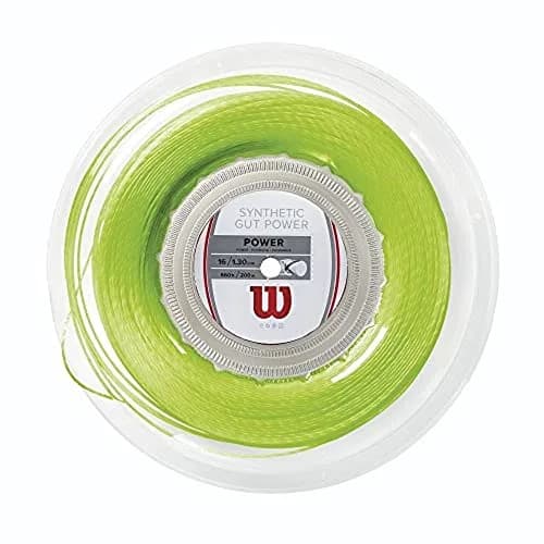 Wilson Synthetic Gut Power 16 Tennis String 200m Reel Lime Green | Responsive Energy & Classic Construction thumbnail 1