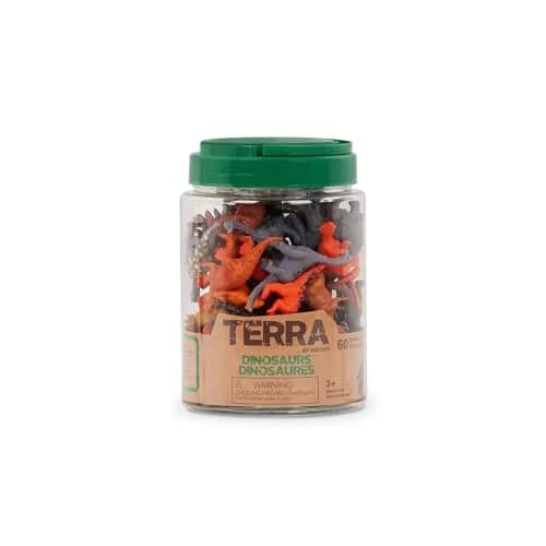 Terra by Battat Dinosaur Figures Tube, 60 Mini Plastic Dino Animals, 2-3 inch Figures | ASTM-Tested Educational Toy thumbnail 4