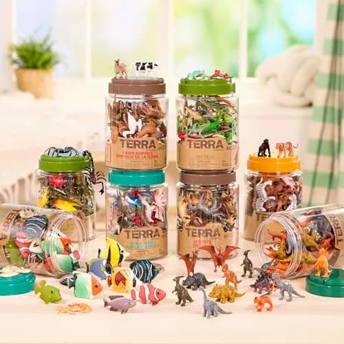 Terra by Battat Dinosaur Figures Tube, 60 Mini Plastic Dino Animals, 2-3 inch Figures | ASTM-Tested Educational Toy thumbnail 6