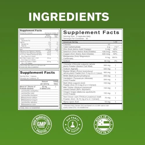 NaturalSlim Candiseptic Kit, Candida Cleanse & Probiotic, 242 Capsules | 28-Day Detox System for Gut & Metabolism thumbnail 2