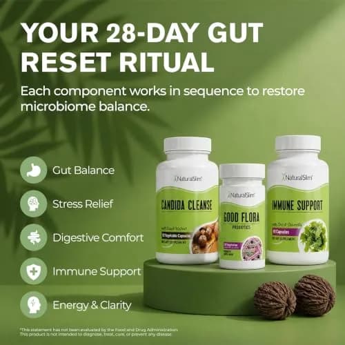 NaturalSlim Candiseptic Kit, Candida Cleanse & Probiotic, 242 Capsules | 28-Day Detox System for Gut & Metabolism thumbnail 3