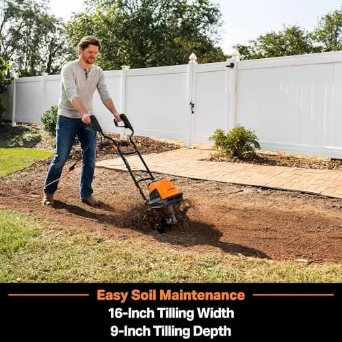 LawnMaster TE1216M Electric Tiller 16-Inch | 12-Amp Power for Tough Soil thumbnail 3