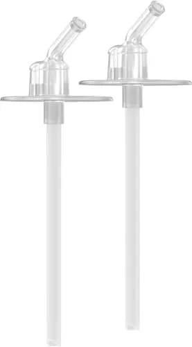 THERMOS Replacement Straws for 12oz Funtainer Bottle, Clear, 2 Count | Soft Silicone & Hard Stem thumbnail 2