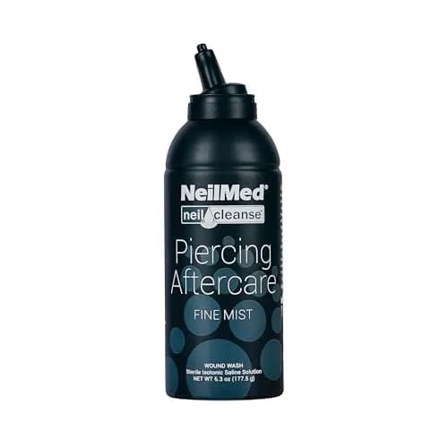 NeilMed NeilCleanse Piercing Aftercare Fine Mist 177ml (6.3 Fl Oz) | Gentle Sterile Saline Solution for Piercing Care thumbnail 1
