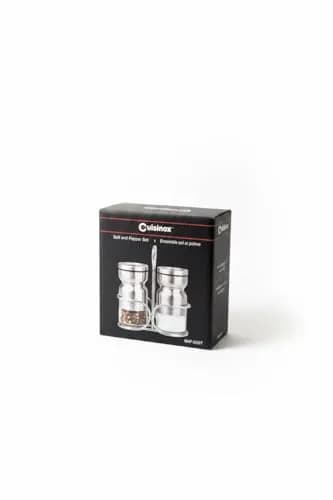 Cuisinox Stainless Steel Salt & Pepper Shakers Set, with Caddy, 4" each thumbnail 6