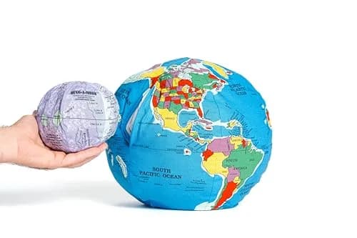 Hugg-A-Planet Pocket Earth with Moon Plush Globe 12in | Educational Toy for Kids & Adults thumbnail 1