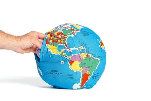 Hugg-A-Planet Pocket Earth with Moon Plush Globe 12in | Educational Toy for Kids & Adults thumbnail 2